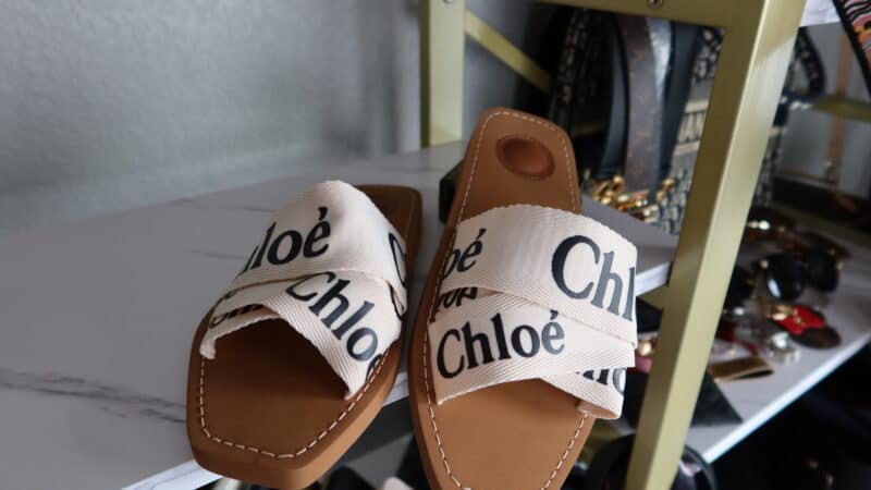 Chloe Woody Flat Sandals