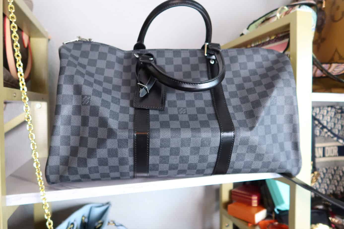 LV Keepall Bandouliere 45 Damier Graphite