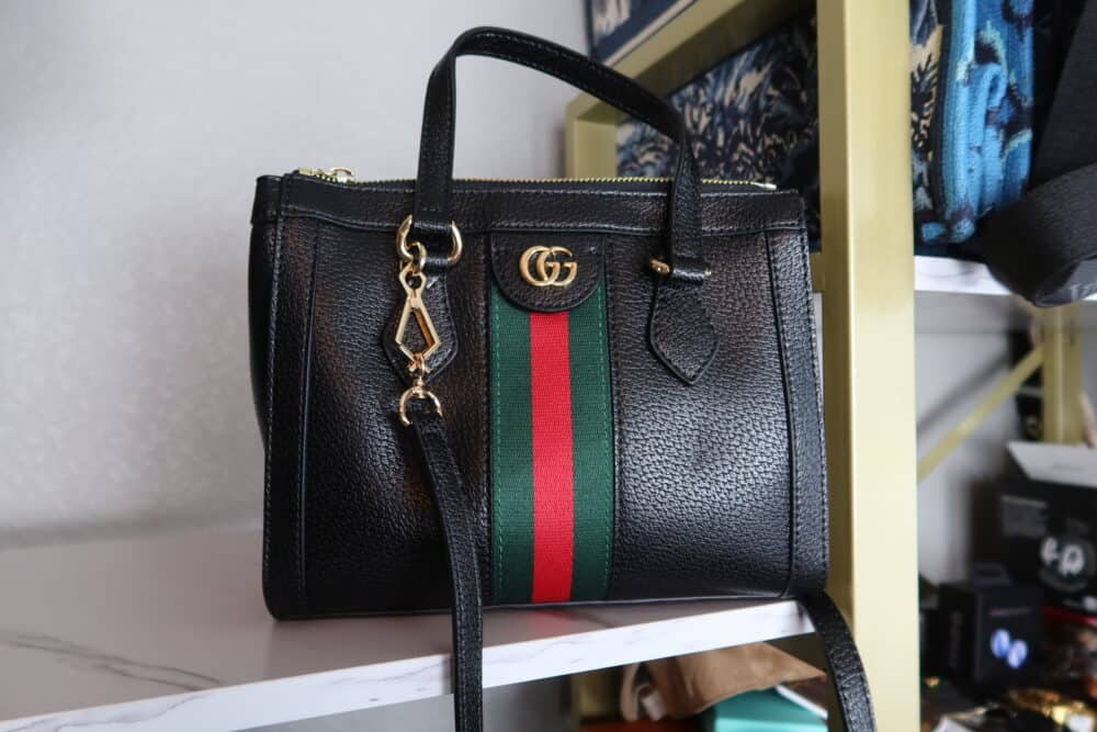 GUCCI OPHIDIA SMALL TOP HANDLE TOTE